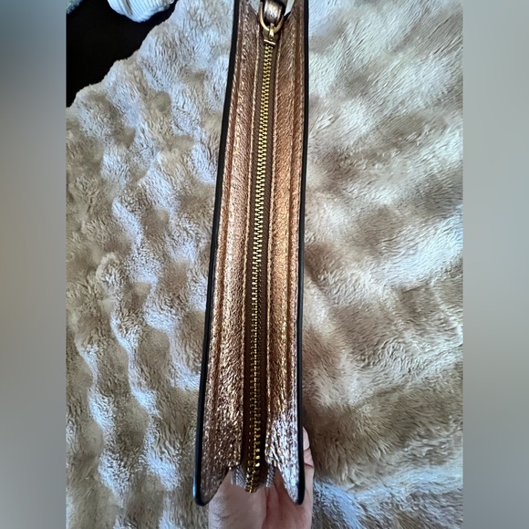 Coach leather FLAP CLUTCH ROSE GOLD - Picture 8 of 10